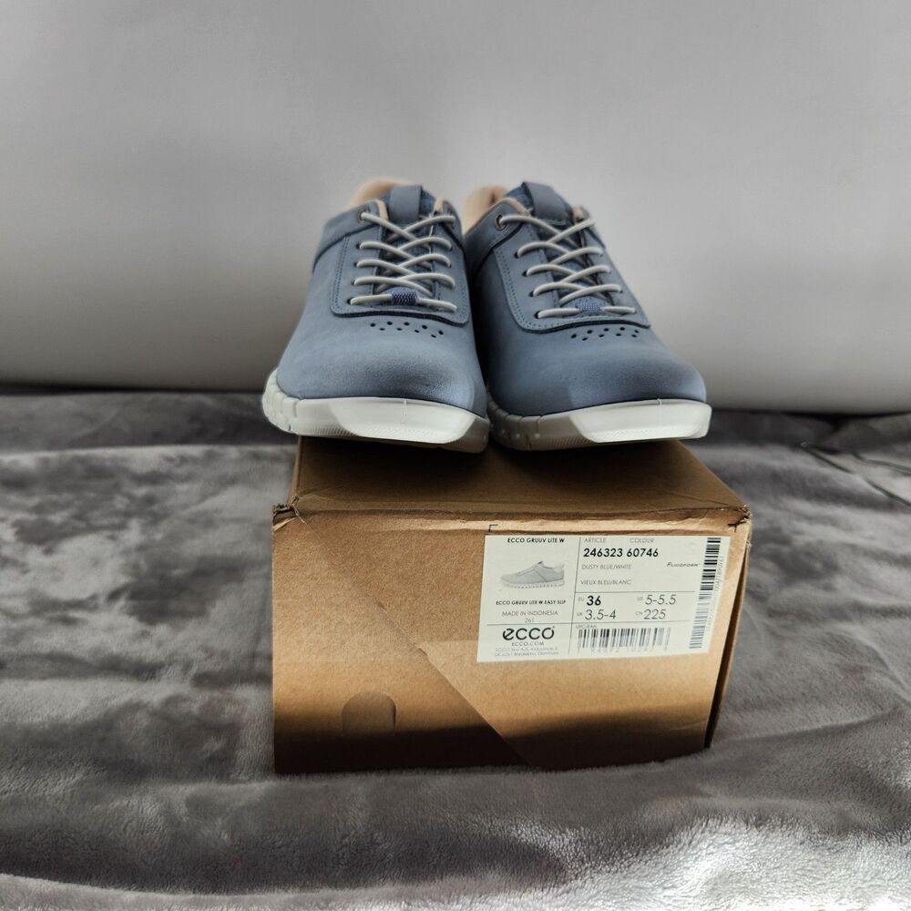 Ecco Women's Size‎ 5.5 Dusty Blue/ White Gruuv Lite W Sneakers New With Box